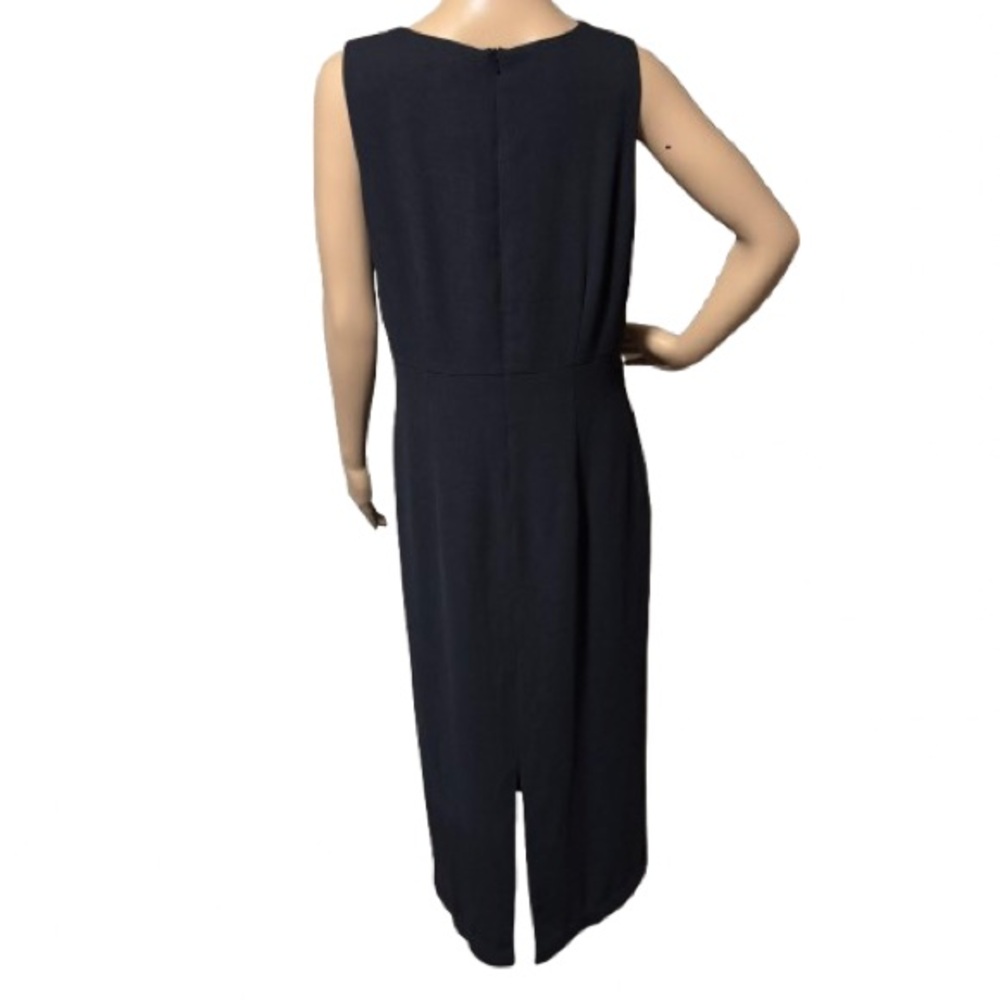 Eddie Bauer Elegant Chic Black Midi Sheath Dress Size 14 - Picture 2 of 5